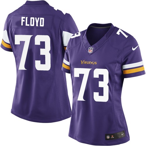 Women's Elite Sharrif Floyd Nike Jersey Purple Home - #73 NFL Minnesota Vikings